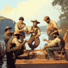 George Caleb Bingham Vintage Raftsmen Diamond Painting