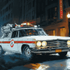 Ghostbusters Ecto 1 Car Diamond Painting