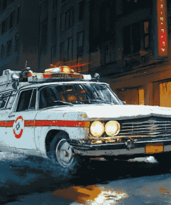 Ghostbusters Ecto 1 Car Diamond Painting