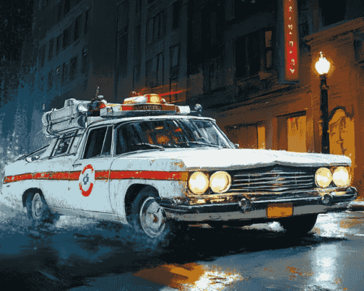 Ghostbusters Ecto 1 Car Diamond Painting