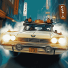 Ghostbusters Ecto 1 Classic Car Diamond Painting