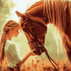 Girl and Horse Nature Scene Diamond Painting