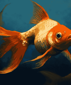 Gold Carp Fish Diamond Painting