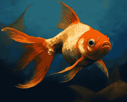 Gold Carp Fish Diamond Painting