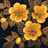 Golden Blossoms Diamond Painting