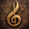 Golden Music Symbol Diamond Painting