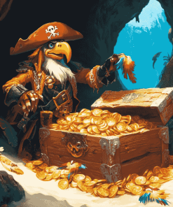 Golden Pirate Treasure Adventure Diamond Painting