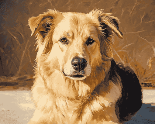 Golden Shepherd Puppies Diamond Painting