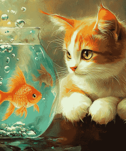 Goldfish Cats Diamond Painting