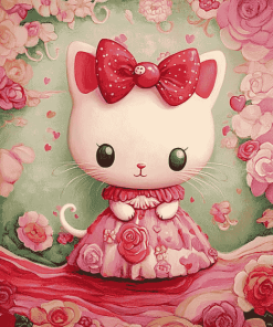 Gorgeous Hello Kitty Diamond Painting