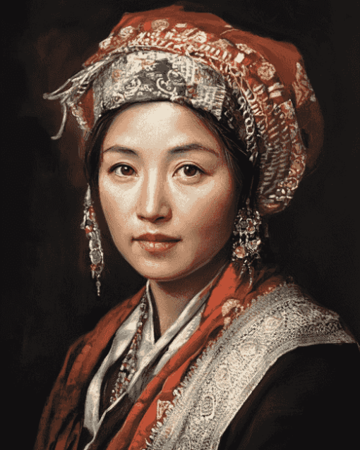 Gorgeous Tibetan Woman Diamond Painting