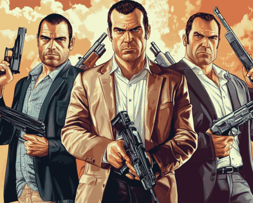 Grand Theft Auto Animation Diamond Painting