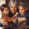 Grandma and Grandkids Vintage Diamond Painting