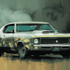 Green 1969 Oldsmobile Vintage Diamond Painting