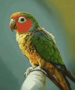 Green Cheek Parrot Diamond Painting