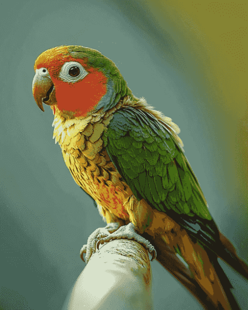 Green Cheek Parrot Diamond Painting