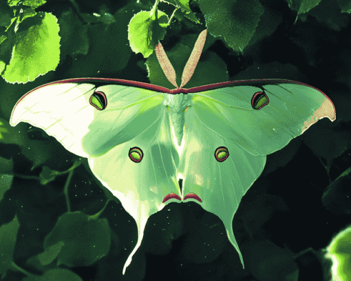 Green Luna Moth Diamond Painting