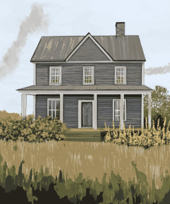 Grey Country House Diamond Painting