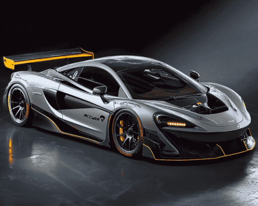 Grey McLaren Supercar Diamond Painting