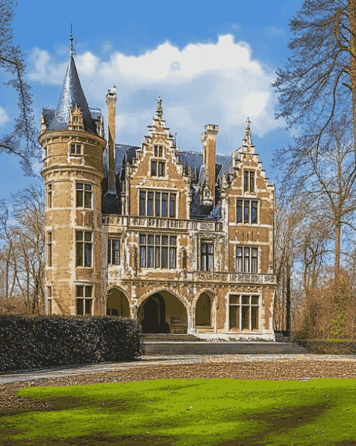 Groot Bijgaarden Castle Brussels Diamond Painting