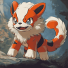 Growlithe Pokemon Anime Diamond Painting