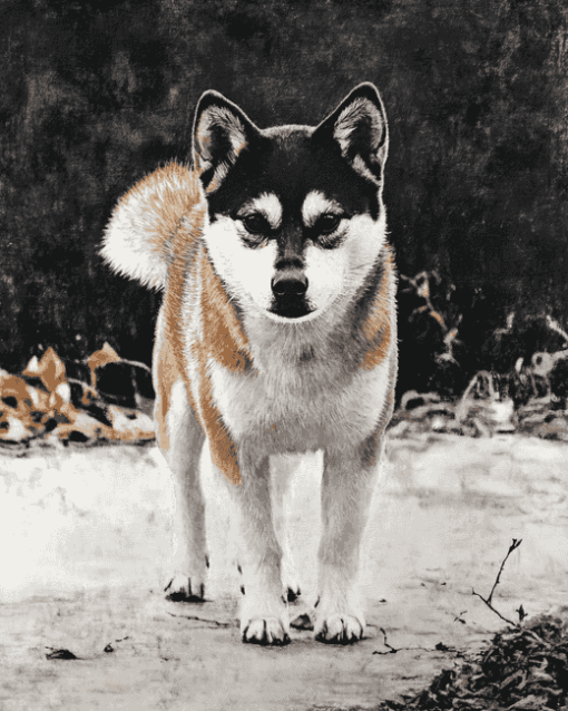 Hachi Dog Diamond Painting