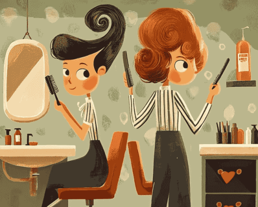 Hairdresser Animation Diamond Painting