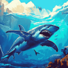 Hammerhead Shark Cartoon Diamond Painting