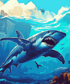 Hammerhead Shark Cartoon Diamond Painting