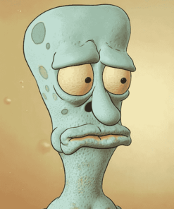 Handsome Squidward Cartoon Diamond Painting