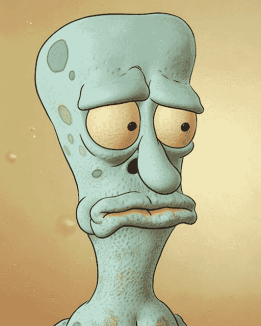 Handsome Squidward Cartoon Diamond Painting