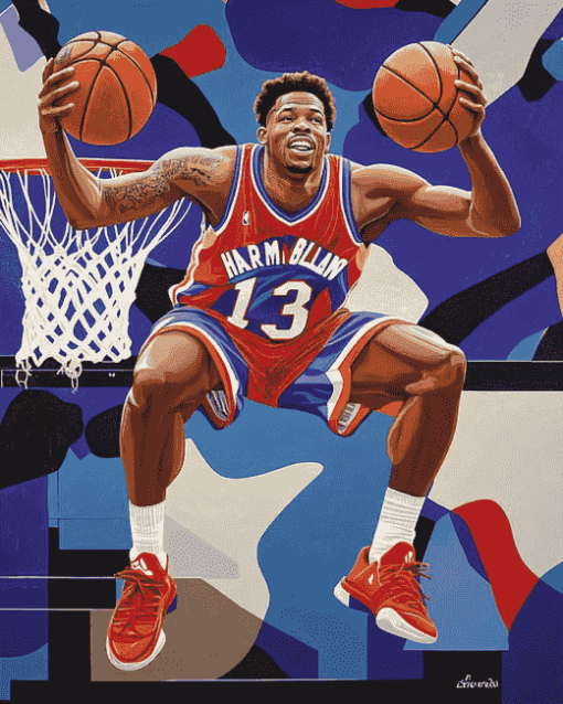 Harlem Globetrotters Basketball Star Diamond Painting