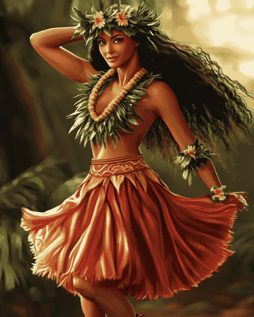 Hawaiian Hula Women Diamond Painting