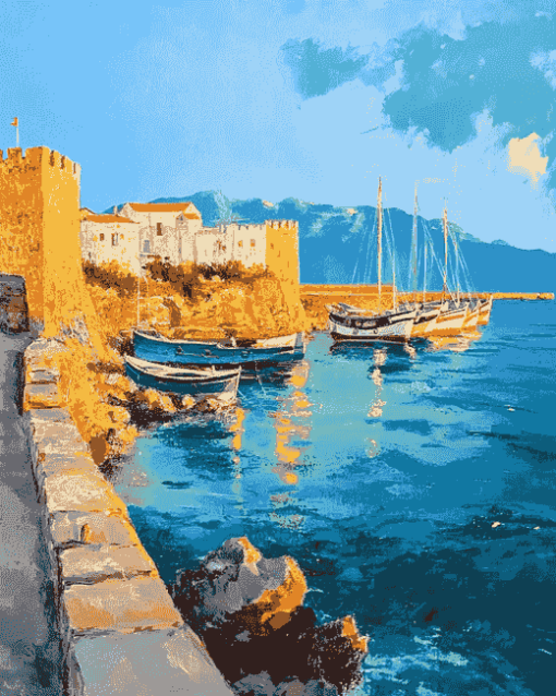 Heraklion Seascape Diamond Painting