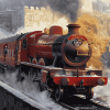 Hogwarts Express Steam Train Diamond Painting