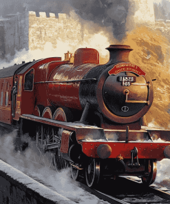 Hogwarts Express Steam Train Diamond Painting