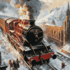 Hogwarts Steam Train Diamond Painting