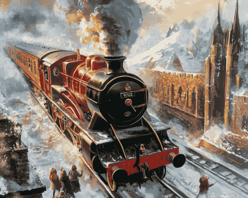 Hogwarts Steam Train Diamond Painting