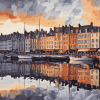 Honfleur Cityscape Diamond Painting