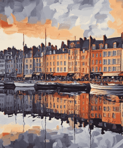 Honfleur Cityscape Diamond Painting