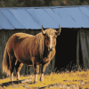 Horse Barn Landscape Diamond Painting