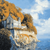 House on a Cliff Seascape Diamond Painting