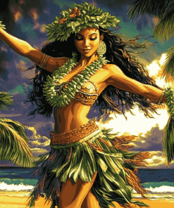 Hula Girl Animation Diamond Painting