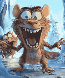 Ice Age Scrat Animation Diamond Painting