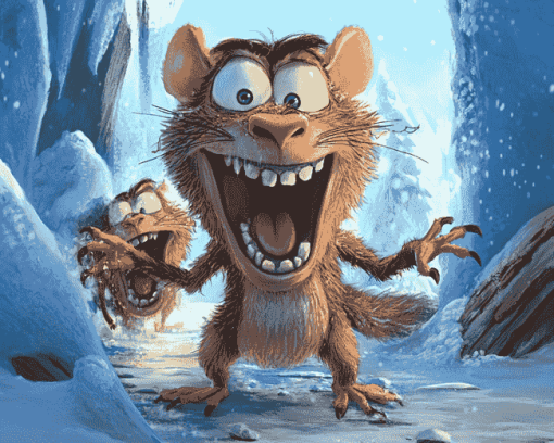 Ice Age Scrat Animation Diamond Painting