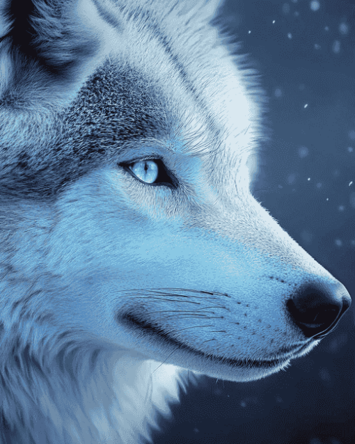 Ice Wolf Diamond Painting