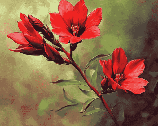 Indian Paintbrush Blossoms Diamond Painting