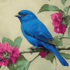 Indigo Bunting Bird Diamond Painting