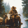 Isle Royale Cowboy Vintage Diamond Painting