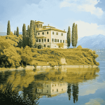 Italian Lakeside Villa Diamond Painting